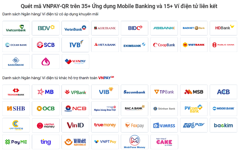 Giao diện cổng thanh toán VNPAY